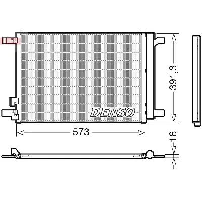 Kondenzator, klima-uređaj DENSO DCN32066 IC-G0NKCE