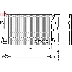Kondenzator, klima-uređaj DENSO DCN33012 IC-G0NKCF