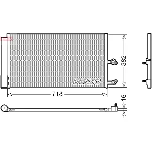 Kondenzator, klima-uređaj DENSO DCN33014 IC-G0KW4X