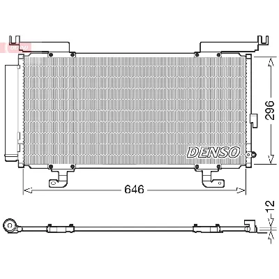 Kondenzator, klima-uređaj DENSO DCN36004 IC-E534DC