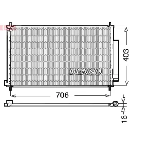 Kondenzator, klima-uređaj DENSO DCN40013 IC-E11684