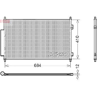 Kondenzator, klima-uređaj DENSO DCN40027 IC-G0OMMG
