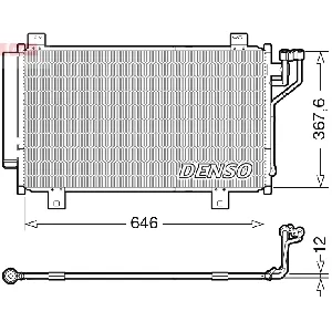 Kondenzator, klima-uređaj DENSO DCN44012 IC-G0NKCS