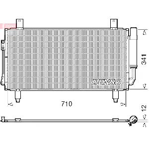 Kondenzator, klima-uređaj DENSO DCN45006 IC-E1168B