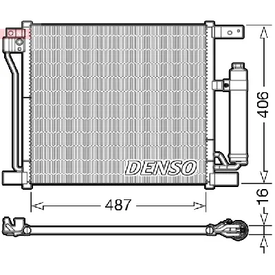 Kondenzator, klima-uređaj DENSO DCN46021 IC-DCA707