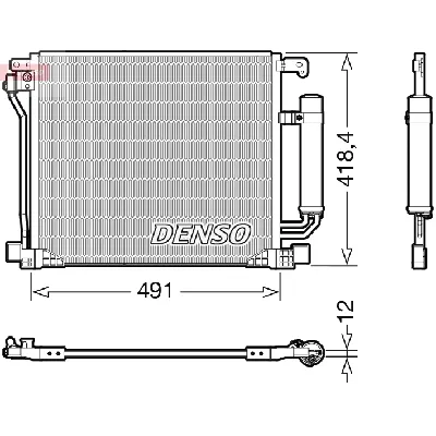 Kondenzator, klima-uređaj DENSO DCN46025 IC-G0NKCY