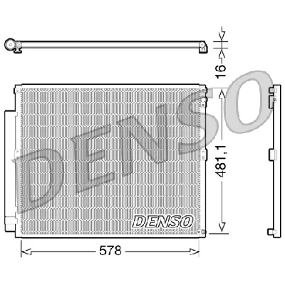 Kondenzator, klima-uređaj DENSO DCN50017 IC-C54C4A