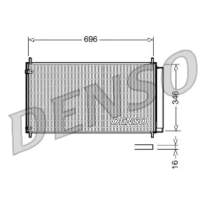 Kondenzator, klima-uređaj DENSO DCN50022 IC-C0B87E