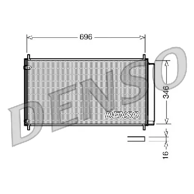 Kondenzator, klima-uređaj DENSO DCN50022 IC-C0B87E
