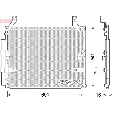 Kondenzator, klima-uređaj DENSO DCN50032 IC-E534DF