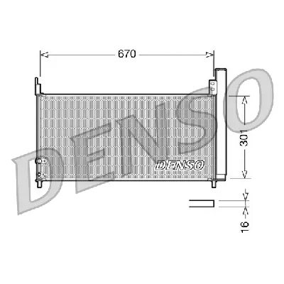 Kondenzator, klima-uređaj DENSO DCN50037 IC-C0B887