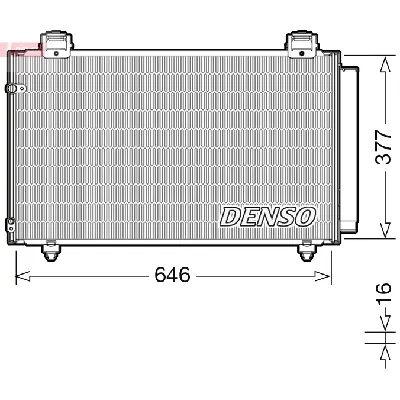 Kondenzator, klima-uređaj DENSO DCN50043 IC-DCA711