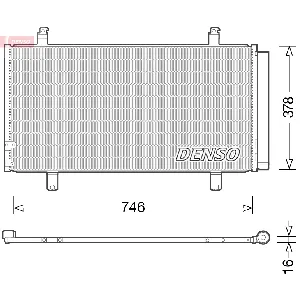 Kondenzator, klima-uređaj DENSO DCN50048 IC-F7947A