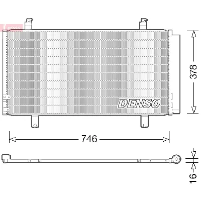 Kondenzator, klima-uređaj DENSO DCN50048 IC-F7947A