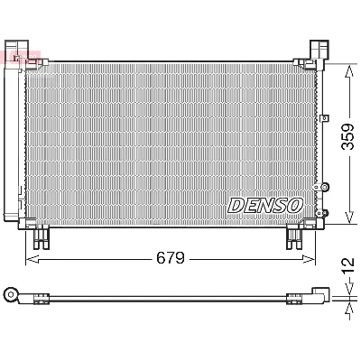 Kondenzator, klima-uređaj DENSO DCN50053 IC-E534E0