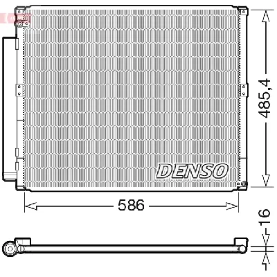 Kondenzator, klima-uređaj DENSO DCN50113 IC-G0OMMT
