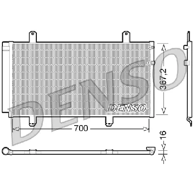 Kondenzator, klima-uređaj DENSO DCN51004 IC-C54C53