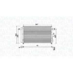 Kondenzator, klima-uređaj MAGNETI MARELLI 350203955000 IC-G0SHZ1