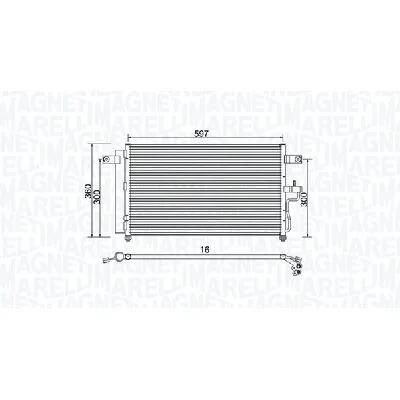 Kondenzator, klima-uređaj MAGNETI MARELLI 350203955000 IC-G0SHZ1