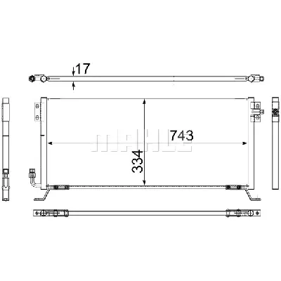 Kondenzator, klima-uređaj MAHLE AC 106 000S IC-G0KC9R