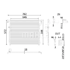 Kondenzator, klima-uređaj MAHLE AC 138 000S IC-G0LLJM
