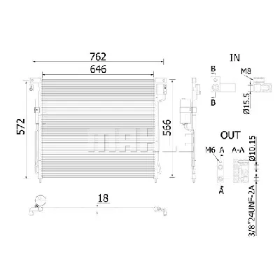 Kondenzator, klima-uređaj MAHLE AC 138 000S IC-G0LLJM