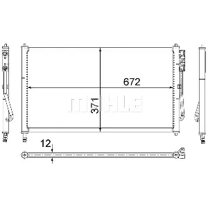 Kondenzator, klima-uređaj MAHLE AC 218 000S IC-G0LLLM