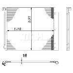 Kondenzator, klima-uređaj MAHLE AC 269 000S IC-G0KC9N