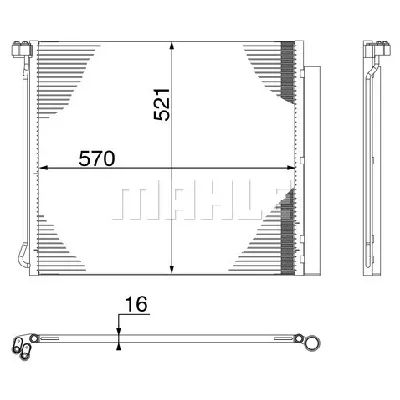 Kondenzator, klima-uređaj MAHLE AC 269 000S IC-G0KC9N