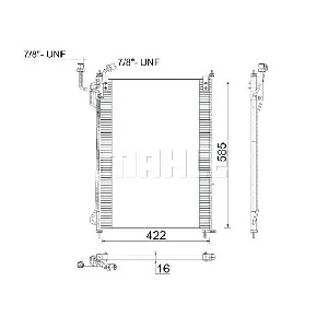Kondenzator, klima-uređaj MAHLE AC 285 000S IC-G08DEH