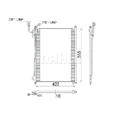 Kondenzator, klima-uređaj MAHLE AC 285 000S IC-G08DEH