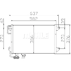 Kondenzator, klima-uređaj MAHLE AC 304 000S IC-G0LLOH