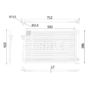 Kondenzator, klima-uređaj MAHLE AC 344 000S IC-G0LLQ1