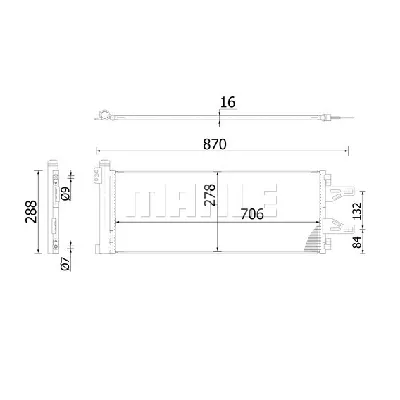 Kondenzator, klima-uređaj MAHLE AC 368 000S IC-G0LLR7