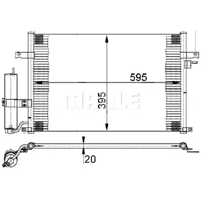 Kondenzator, klima-uređaj MAHLE AC 384 000S IC-G0LLRU