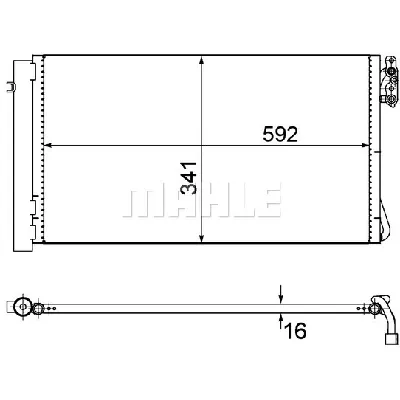Kondenzator, klima-uređaj MAHLE AC 414 001S IC-G0LLSU