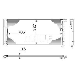 Kondenzator, klima-uređaj MAHLE AC 425 000S IC-G0LLT4