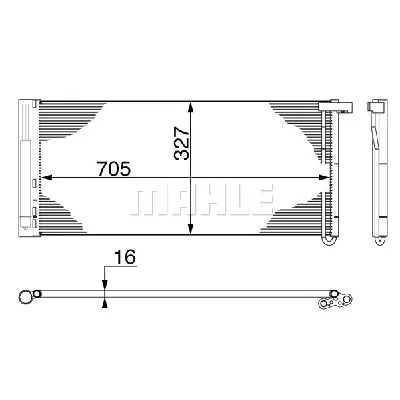 Kondenzator, klima-uređaj MAHLE AC 425 000S IC-G0LLT4