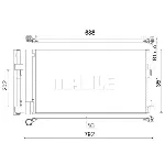Kondenzator, klima-uređaj MAHLE AC 486 000S IC-G0KC9L