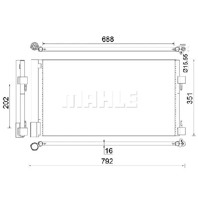 Kondenzator, klima-uređaj MAHLE AC 486 000S IC-G0KC9L