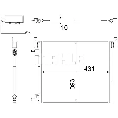 Kondenzator, klima-uređaj MAHLE AC 499 000S IC-G0LLVI