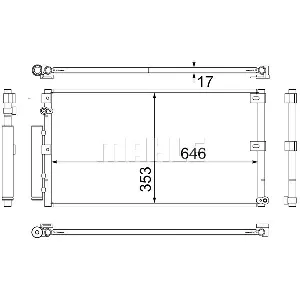 Kondenzator, klima-uređaj MAHLE AC 530 000S IC-G0LLWB