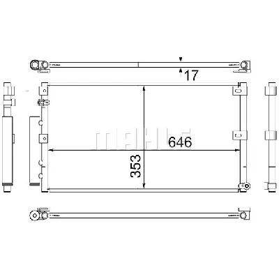 Kondenzator, klima-uređaj MAHLE AC 530 000S IC-G0LLWB