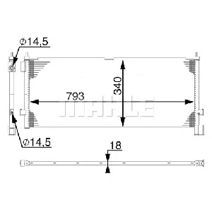 Kondenzator, klima-uređaj MAHLE AC 532 000S IC-G08DEI