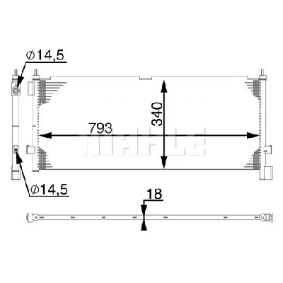 Kondenzator, klima-uređaj MAHLE AC 532 000S IC-G08DEI