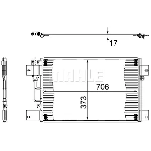Kondenzator, klima-uređaj MAHLE AC 533 000S IC-G0LLWD