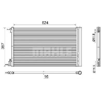 Kondenzator, klima-uređaj MAHLE AC 552 000S IC-G0KC9H