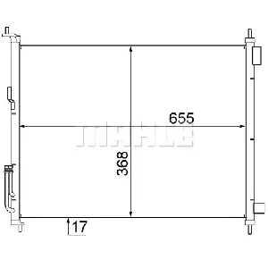 Kondenzator, klima-uređaj MAHLE AC 558 000S IC-G0LLWR