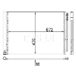 Kondenzator, klima-uređaj MAHLE AC 567 000S IC-G0LLX1