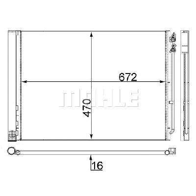 Kondenzator, klima-uređaj MAHLE AC 567 000S IC-G0LLX1